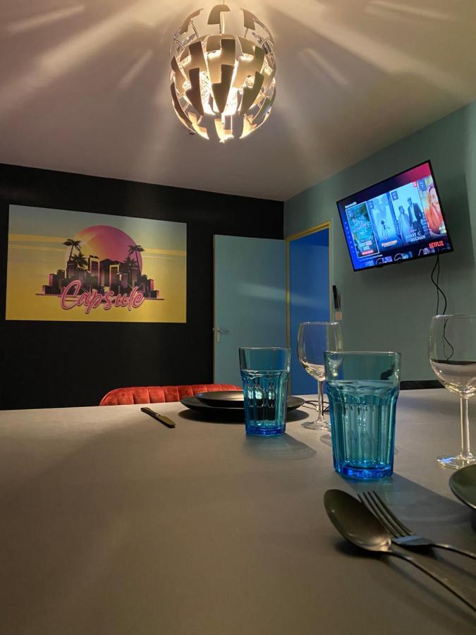 Capsule Miami Vice - Jacuzzi - Billard - Ecran Cinema & Netflix - Ping-Pong - Nintendo & Jeux- Liévin Exteriér fotografie
